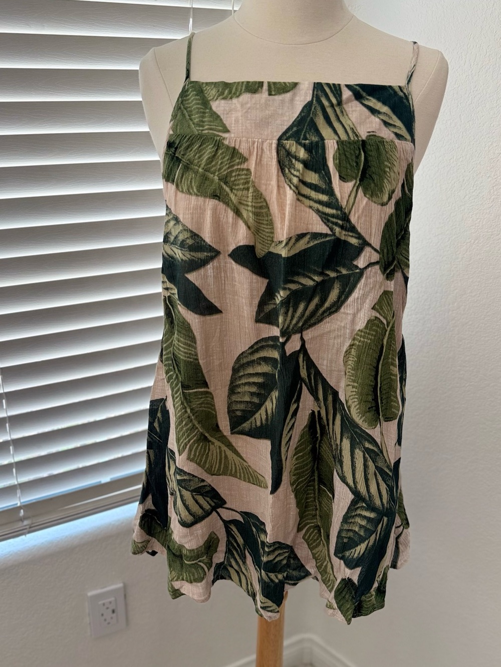 Rip Curl Swing Dress Palm Leaves Tropical